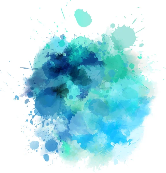 Blue watercolored blot — Stock Vector