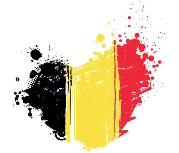 Belgium flag in heart shape — Stock Vector