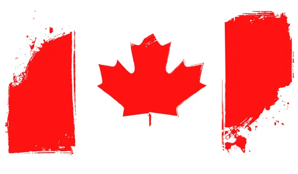 Grunge Bandera de Canadá — Archivo Imágenes Vectoriales