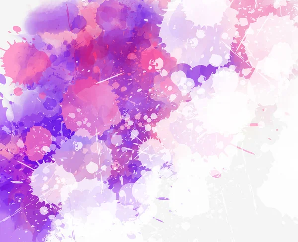Multicolored Watercolor Imitation Splash Blot Purple Pink White Colors Background — Stock Vector