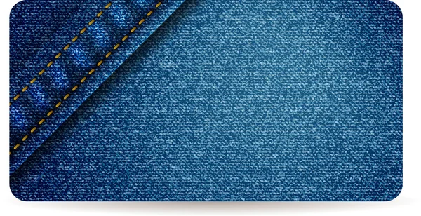Mavi jeans afiş — Stok Vektör
