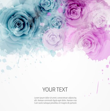 arka plan ile soyut gül şablonu