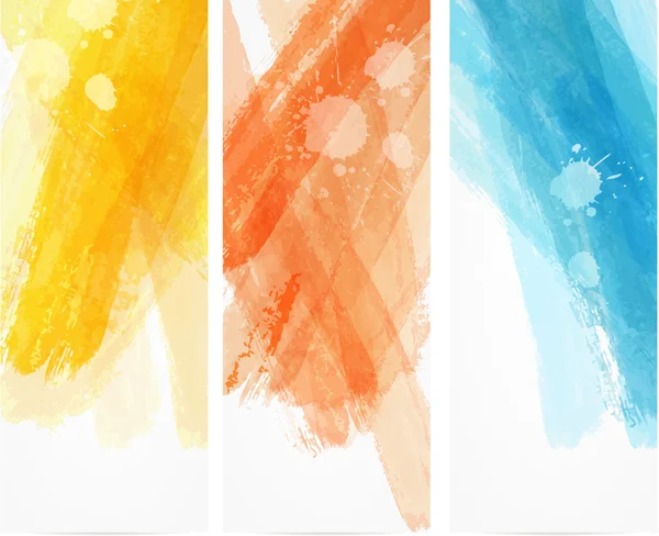 Aquarell gebürstete Linien Banner — Stockvektor