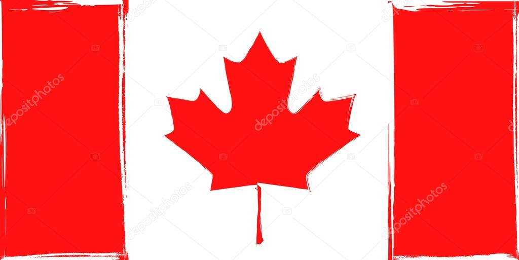 Grunge flag of Canada