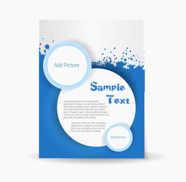 Flyer şablonu grunge elemanları ile