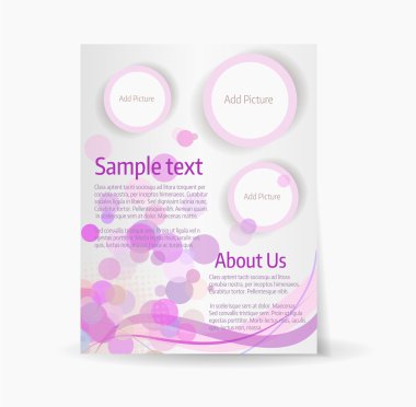 Flyer şablonu soyut tasarım daireler