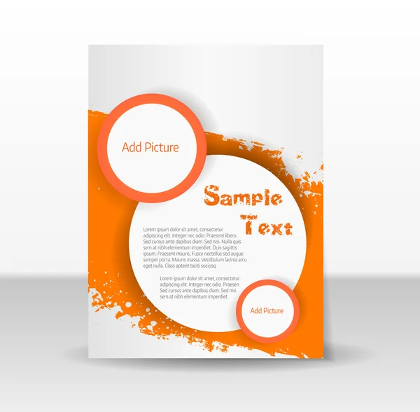 Flyer template with grunge elements — Stock Vector