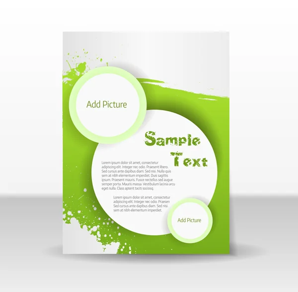 Flyer template with grunge elements — Stock Vector