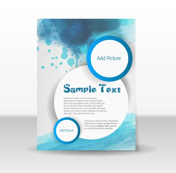 Flyer template with brushed design — Stock Vector