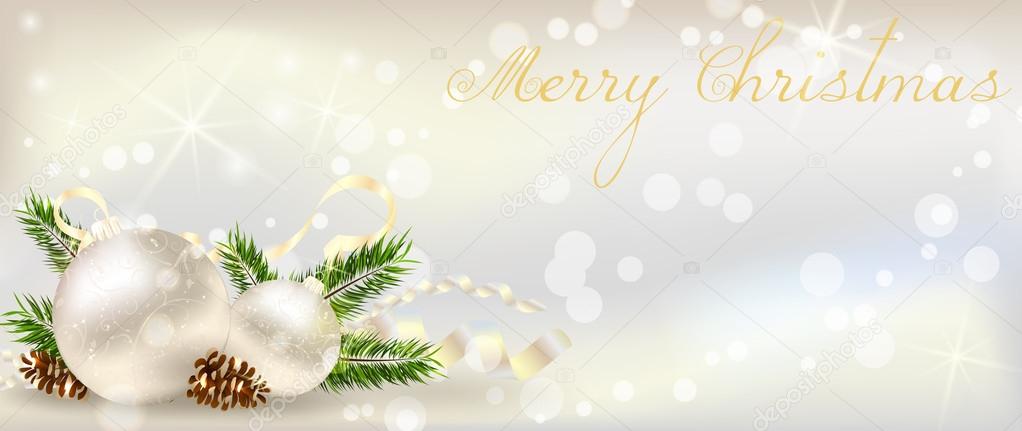 Christmas banner with decoration