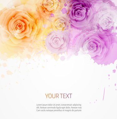 arka plan ile soyut gül şablonu