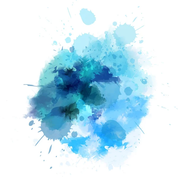 Mancha aquarela azul — Vetor de Stock