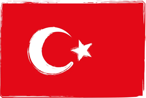 Grunge Turkiet flagga — Stock vektor