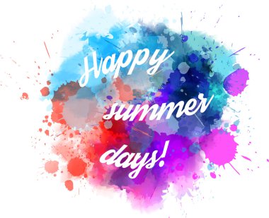 Çok renkli sıçrama leke