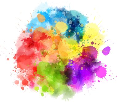 Çok renkli sıçrama leke