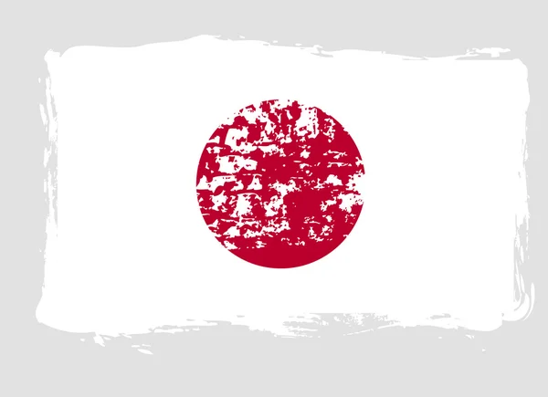 Grunge 日本国旗 — 图库矢量图片