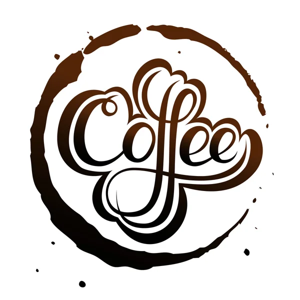 Kaffeefleck, isoliert auf weißem Hintergrund. — Stockvektor