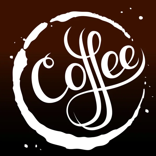 Teinture de café, isolé sur fond blanc . — Image vectorielle