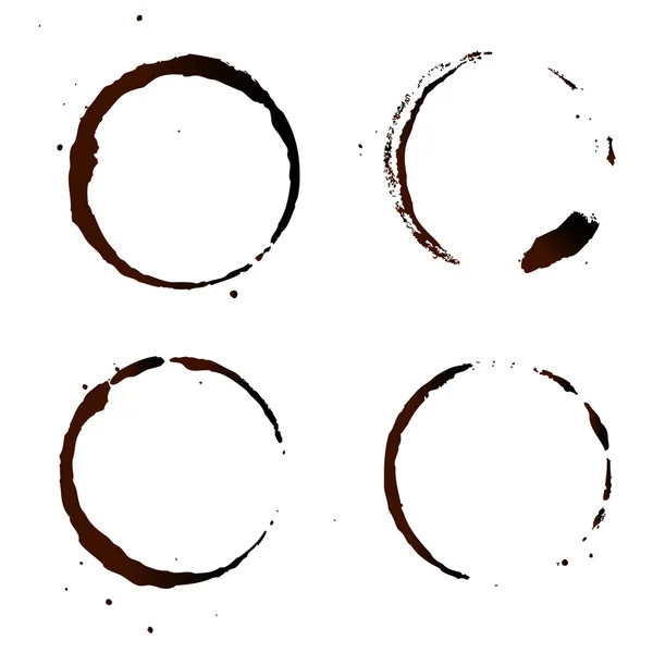 Coffee Stain, Isolated On White Background. — Stock Vector