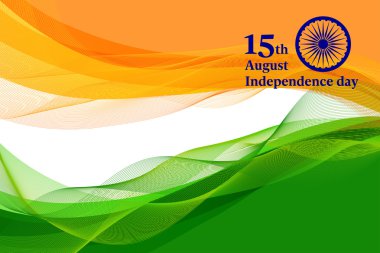 Hint Bağımsızlık Günü Ashoka tekerleği ile arka plan kavramı.