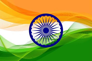 Hint Bağımsızlık Günü Ashoka tekerleği ile arka plan kavramı.