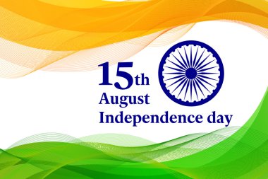 Hint Bağımsızlık Günü Ashoka tekerleği ile arka plan kavramı.