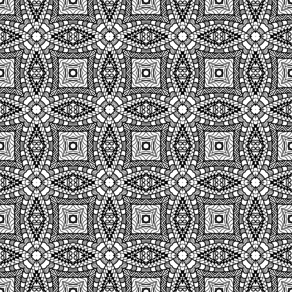 Motifs géométriques sans couture noir et blanc . — Image vectorielle