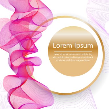 Soyut pembe dalgalı çizgiler.