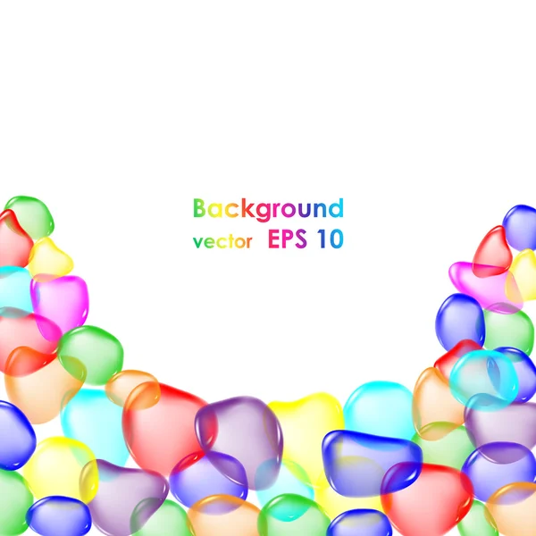 Transparent color drops on black background. Royalty Free Stock Vectors