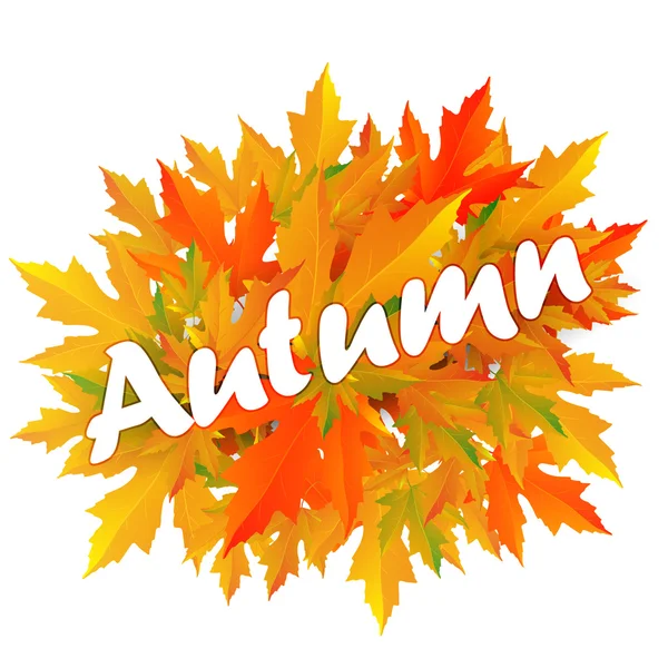 Tipografía otoñal. Hoja de otoño . — Vector de stock