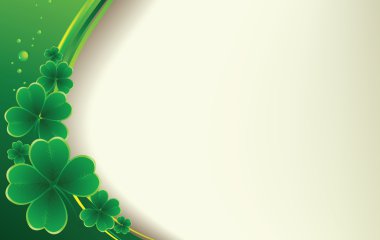  Aziz Patrick Günü için Clover arka planı