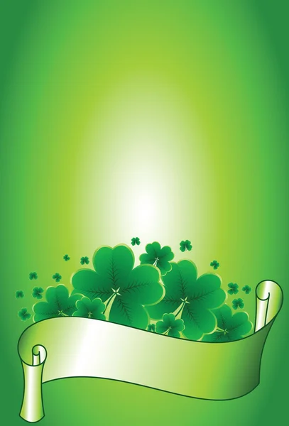 Clover background for the St. Patrick's Day — Stock Vector