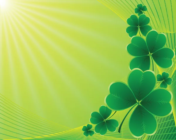 Clover background for the St. Patrick's Day — Stock Vector