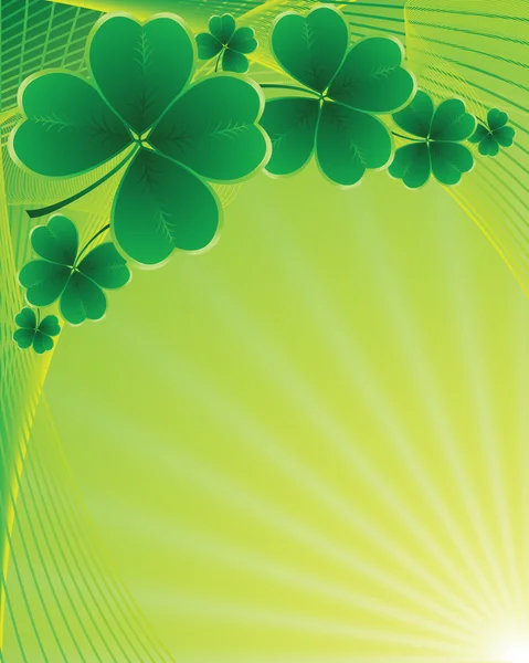 Clover background for the St. Patrick's Day — Stock Vector