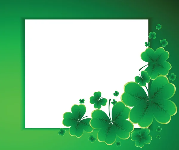 Trevo fundo para o St. Patrick 's Dayrve, dia, decoração , — Vetor de Stock