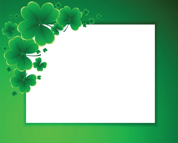 Clover background for the St. Patrick's Day — Stock Vector