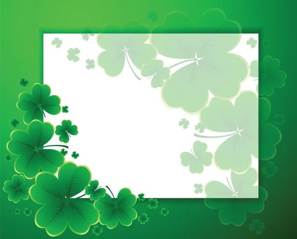 Kleeblatt-Hintergrund zum St. Patrick 's Day — Stockvektor