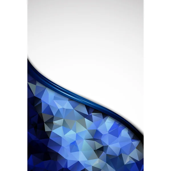 Синяя кристаллическая абстракция. Бизнес дизайн — стоковый вектор