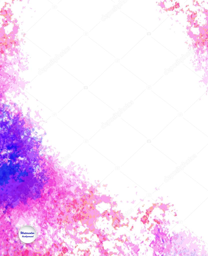 Watercolor vector background. 