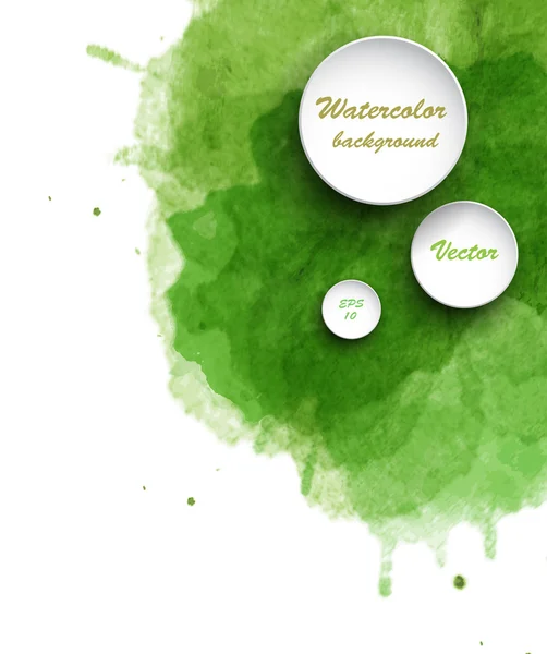 Waterkleur vector achtergrond. — Stockvector