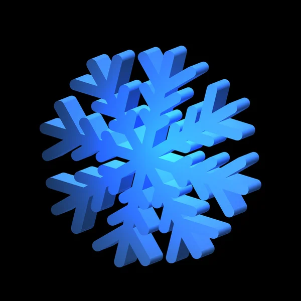 Relief snowflake for various design — Stock Vector