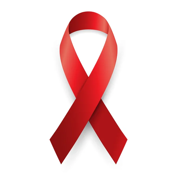 Illustrazione vettoriale nastro rosso - AIDS — Vettoriale Stock