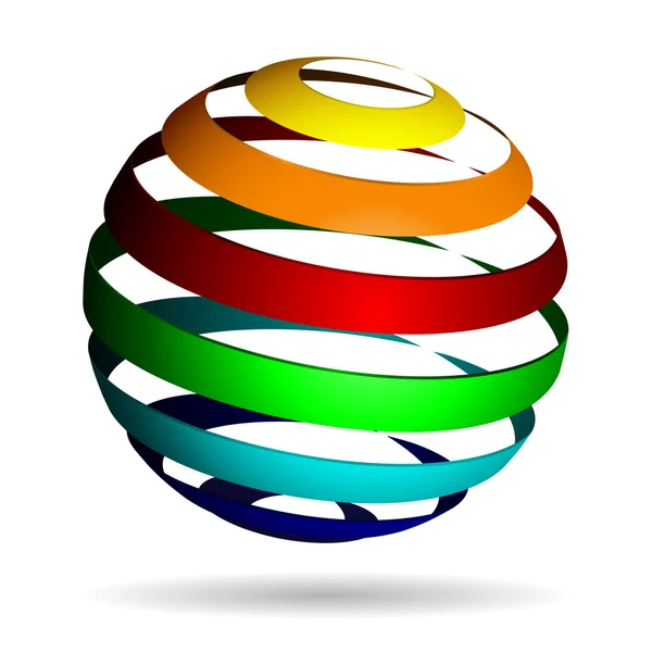 Esferas brilhantes coloridas isoladas . — Vetor de Stock