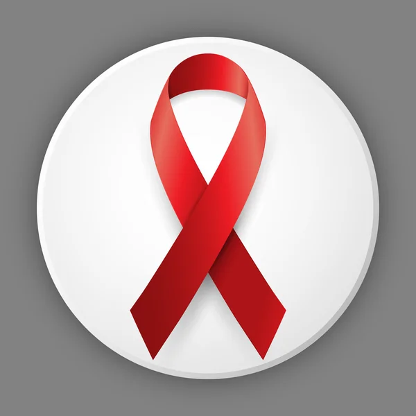 Illustrazione vettoriale nastro rosso - AIDS — Vettoriale Stock