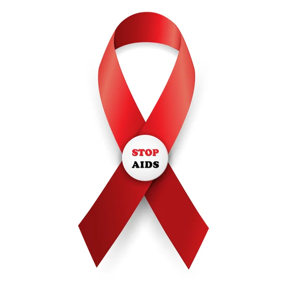 Ilustración vectorial cinta roja - SIDA — Archivo Imágenes Vectoriales