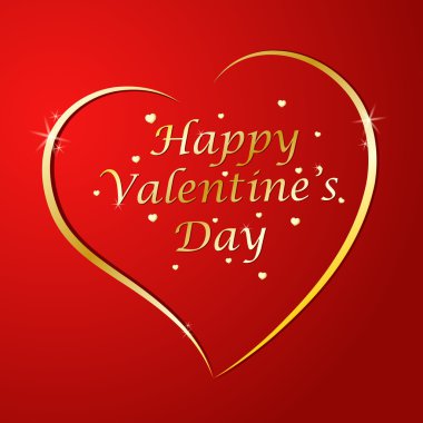 Aşk Sevgililer günü tebrik kartı