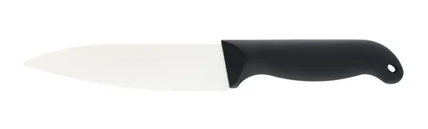 Cuchillo de cerámica con mango negro —  Fotos de Stock