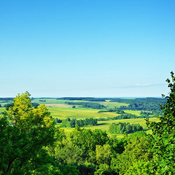 Blick aus dem Hochwinkel ländliche Landschaft — Stockfoto