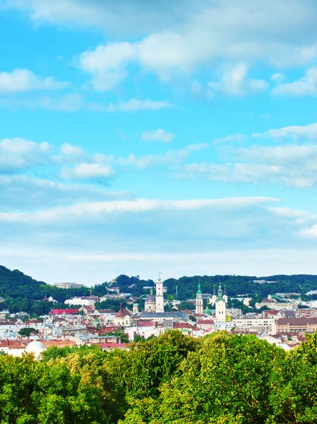 High Angle View Lviv — Stock Photo, Image