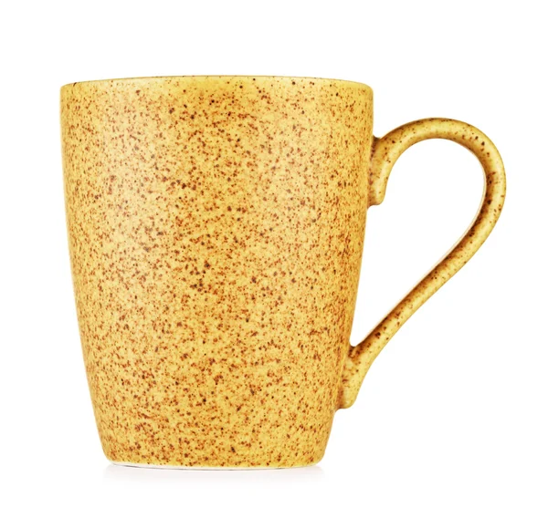 Kahve kupa sarı benekli — Stok fotoğraf